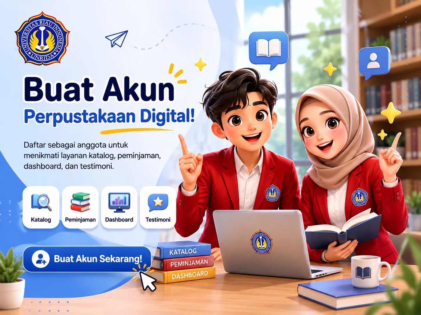Buat akun perpustakaan digital
