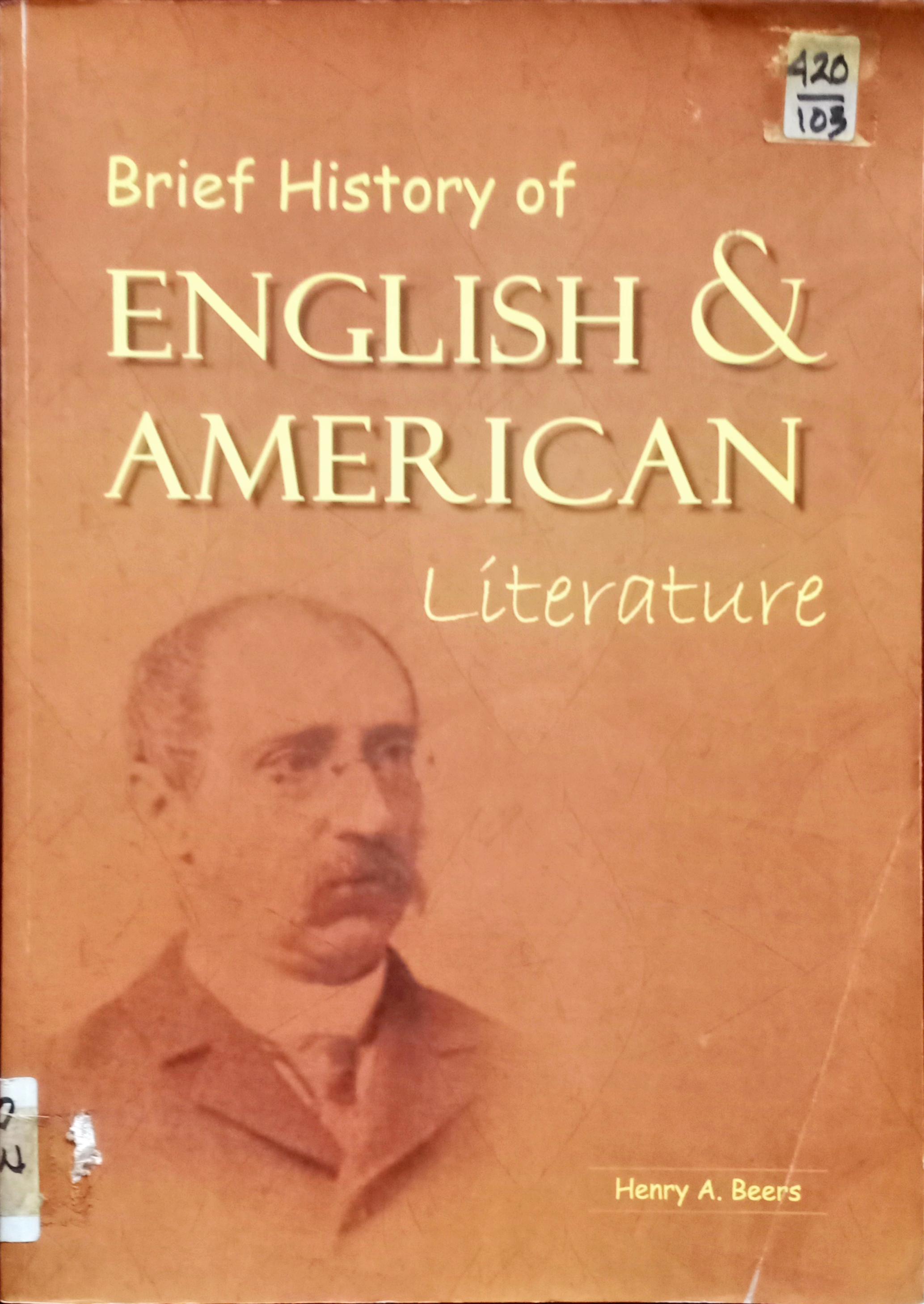 Cover Brief History of English & American Literature