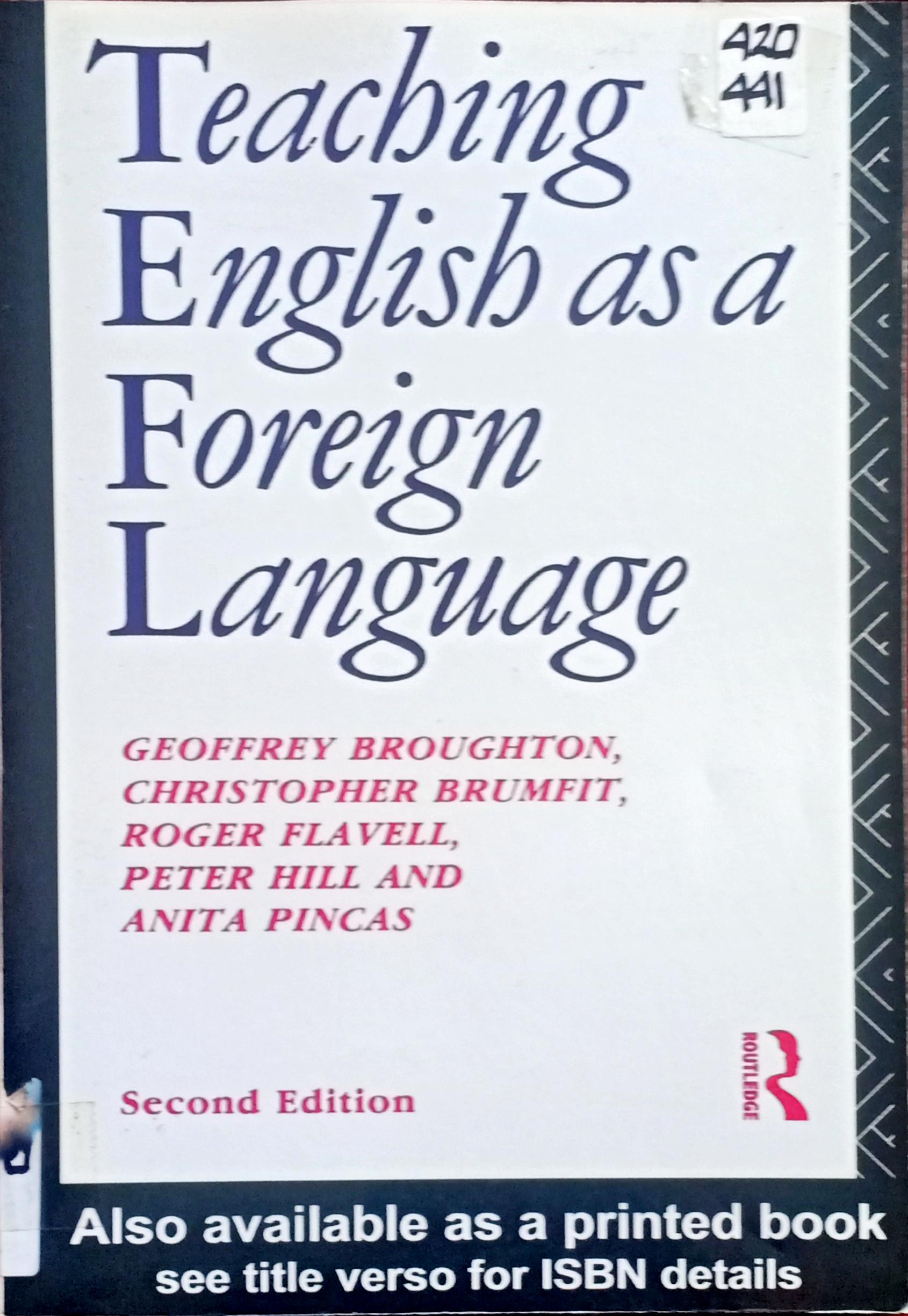 Cover Teaching Enghlish As Foreign Language 2nd Edition