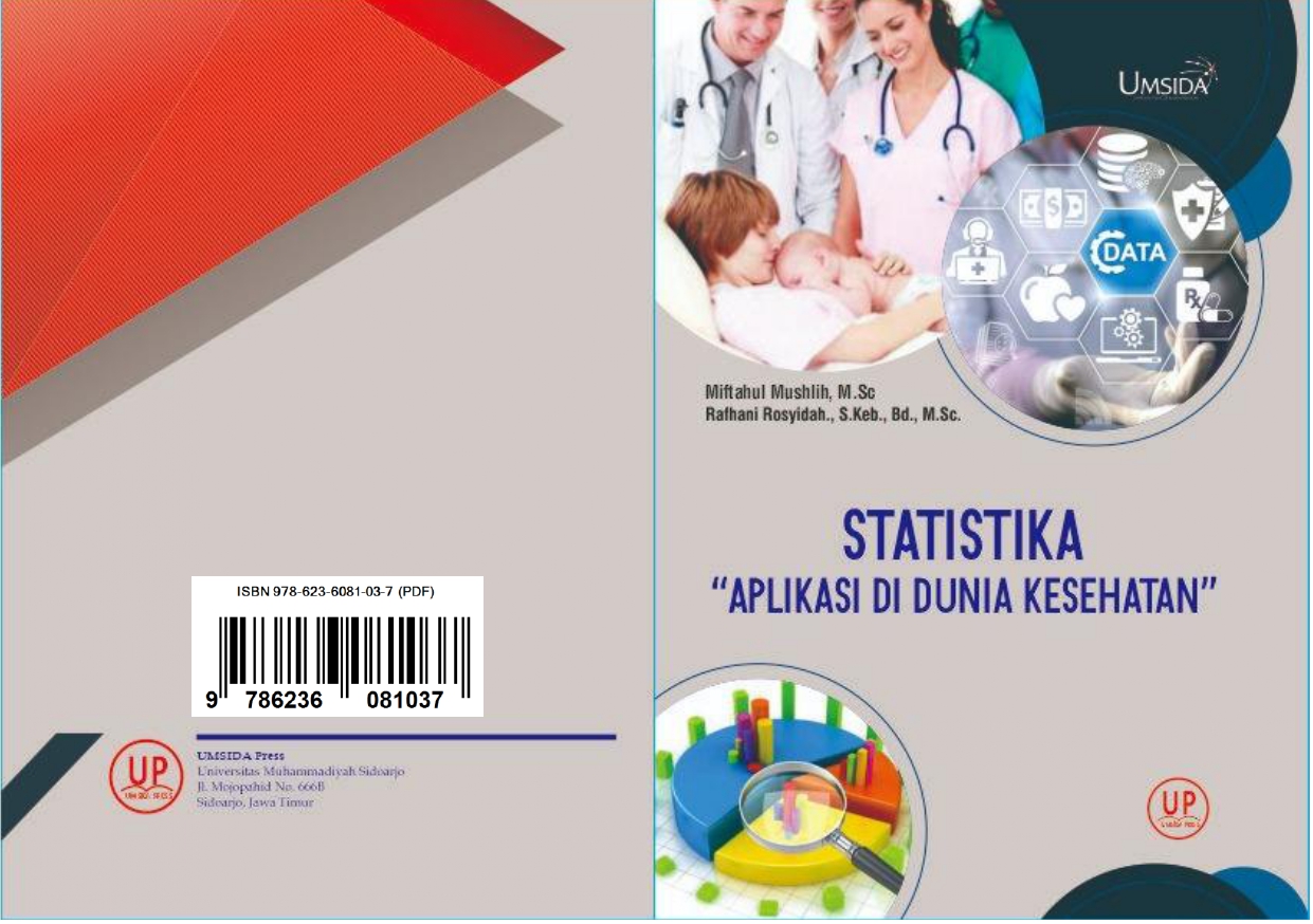 Cover BUKU AJAR MATA KULIAH  STATISTIKA  “Aplikasi di Dunia Kesehatan”
