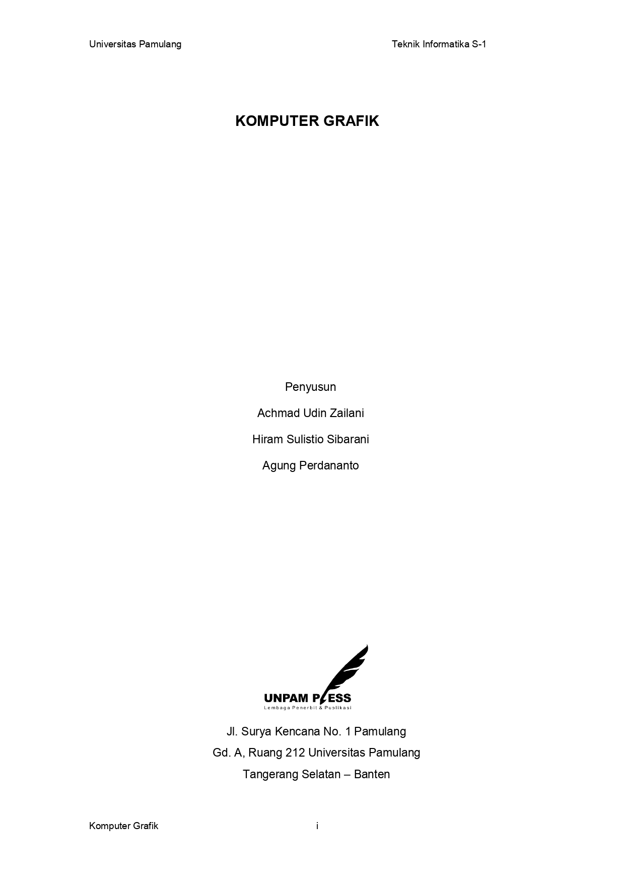 Cover KOMPUTER GRAFIK