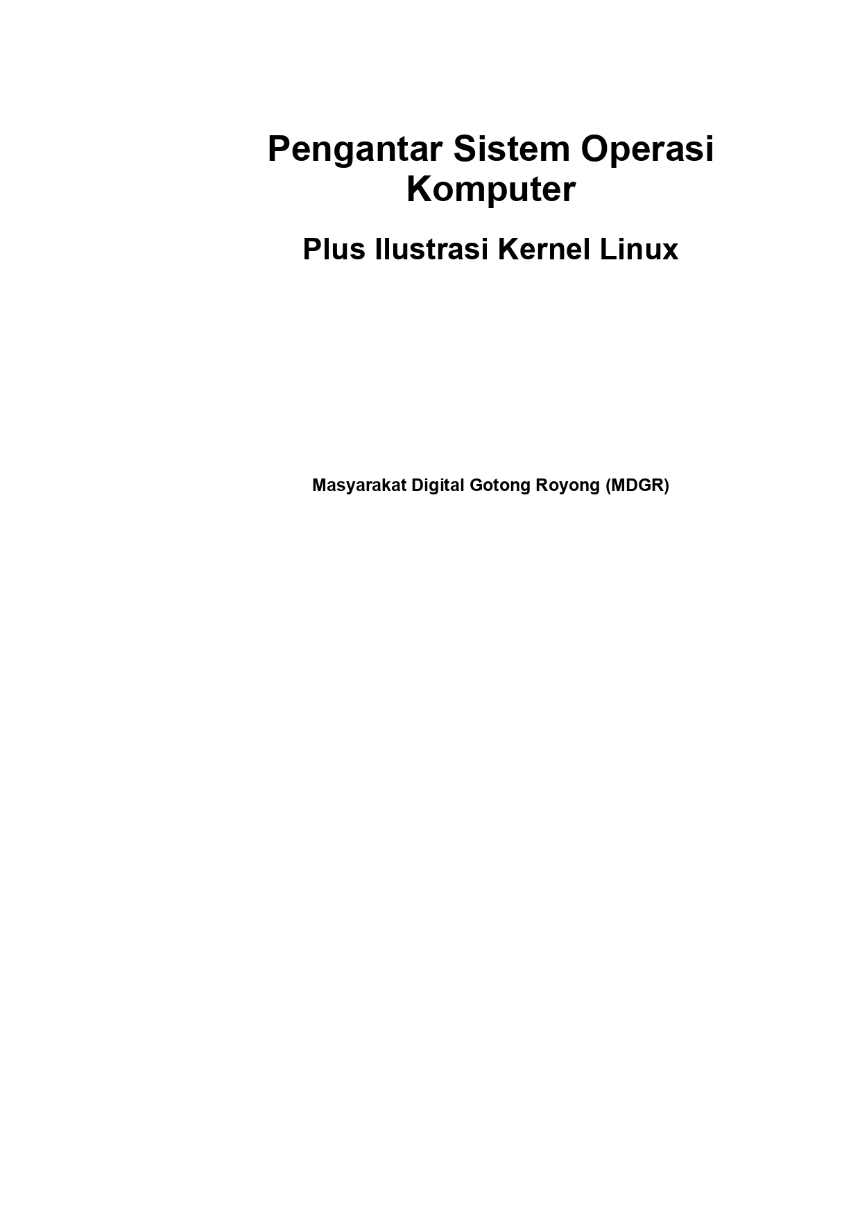 Cover Pengantar Sistem Operasi Komputer Plus Ilustrasi Kernel Linux