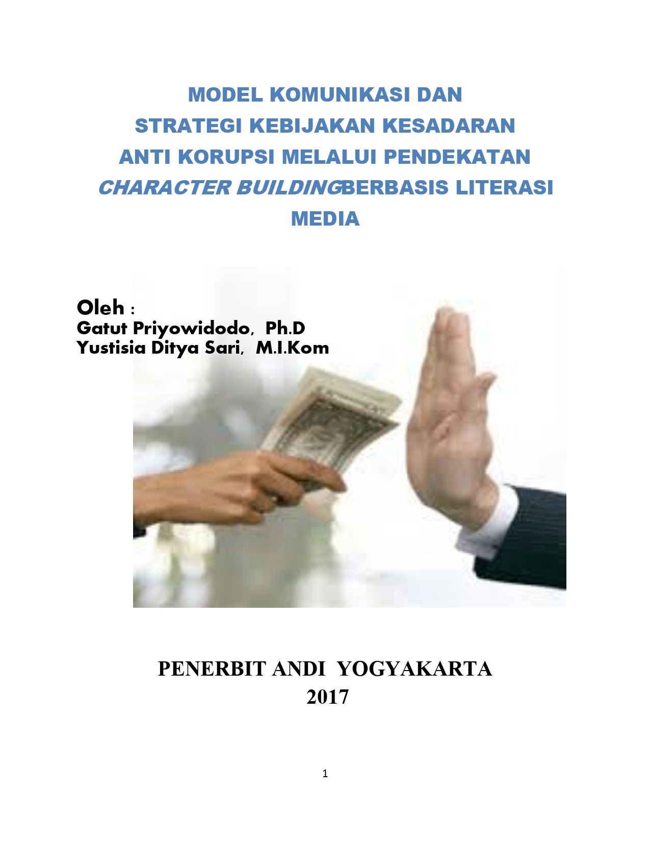 Cover Strategi Kebijakan Kesadaran Anti Korupsi Dengan Character Buildings