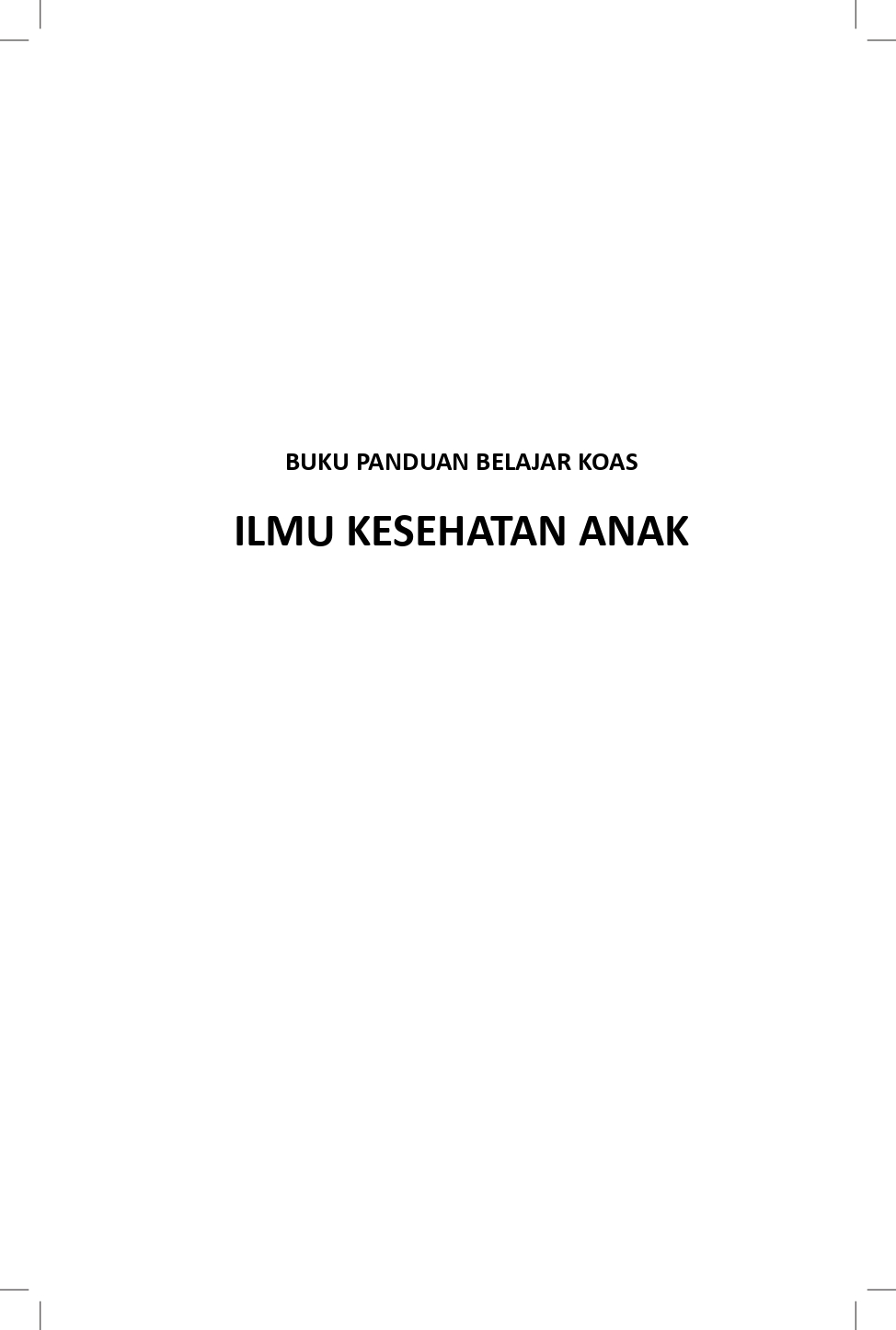 Cover ILMU KESEHATAN ANAK